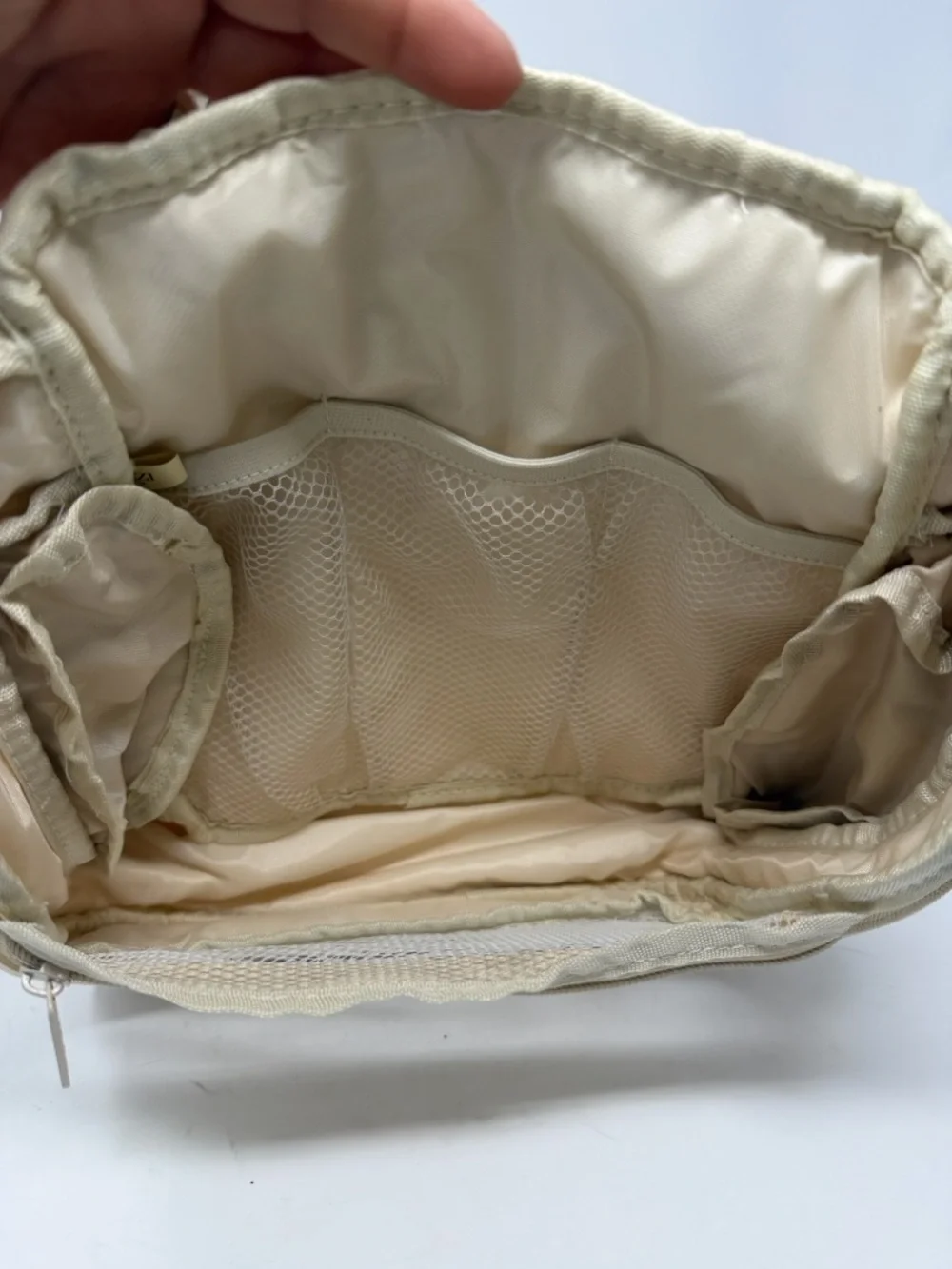 DEZI Ivory Ribbed Top-Handle Backpack - Picture 6 of 9